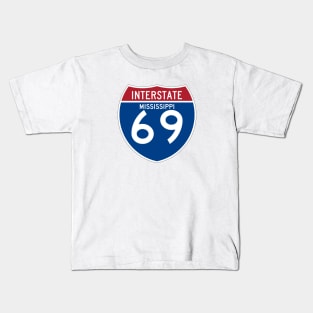 Mississippi High way sign Route 69 Kids T-Shirt